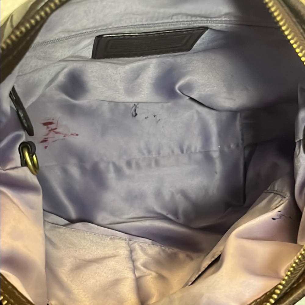 Coach Tan and Brown Signature Cross Body Bag - Picture 12 of 15